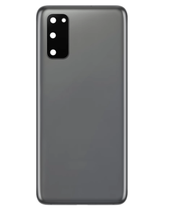 Purchase the back glass with camera lens and adhesive for the Galaxy S20, no logo, in Cosmic Gray.