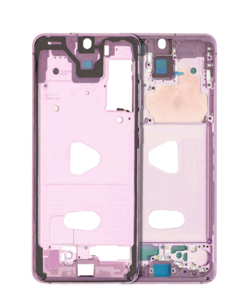 Stock up on the Galaxy S20 mid-frame housing, non-Verizon, in Cloud Pink.