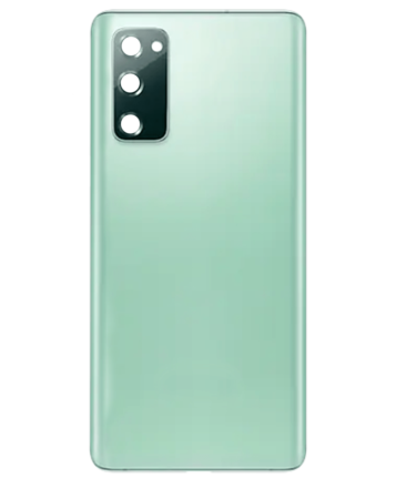 Grab wholesale deals on the Back Glass with Camera Lens and Adhesive for Galaxy S20 FE, No Logo, Cloud Mint.
