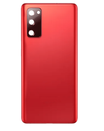Buy the Back Glass with Camera Lens and Adhesive for Galaxy S20 FE, No Logo, Cloud Red.