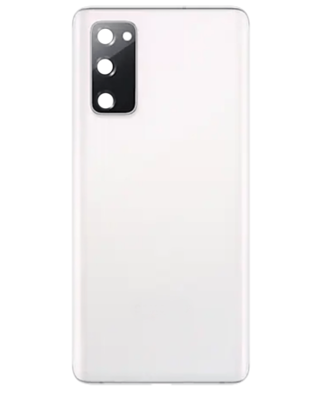 Grab wholesale deals on the Back Glass with Camera Lens and Adhesive for Galaxy S20 FE, No Logo, Cloud White.