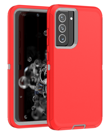 Heavy Duty Case for Galaxy S20 FE (RED & GRAY) (Only Ground Shipping)