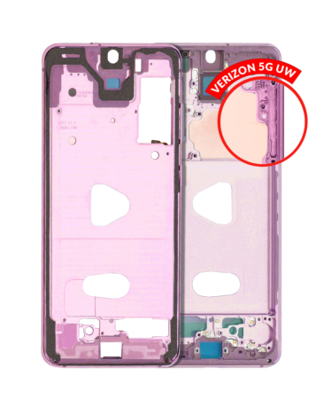 Purchase the middle frame housing for the Galaxy S20, Verizon 5G UW, in Cloud Pink.