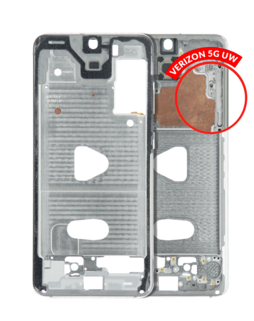 Grab wholesale deals on the middle frame housing for the Galaxy S20, Verizon 5G UW, in Cloud White.