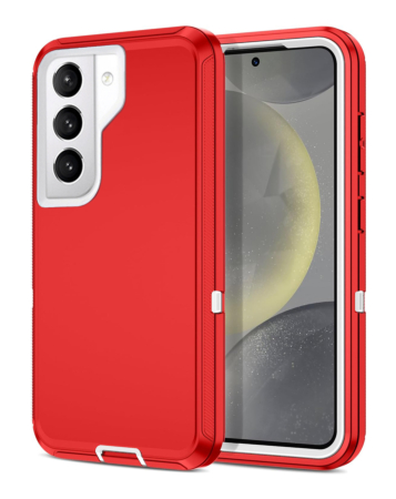 Heavy Duty Case for Galaxy S21 (RED & WHITE) (Only Ground Shipping)