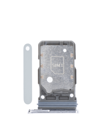 Shop the Dual SIM Card Tray for Galaxy S21 Ultra, S21 Plus, and S21 in Silver.