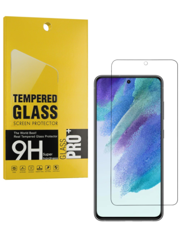 Shop the Clear Tempered Glass for Galaxy S21 FE, case-friendly, 2.5D, 1 piece.