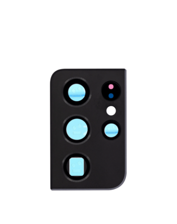 Order the Back Camera Lens with Adhesive for Galaxy S21 Ultra, Glass Only, Black.