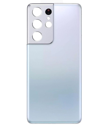 Buy the Back Glass with Camera Lens for Galaxy S21 Ultra US and International, Service Pack, Phantom Silver.