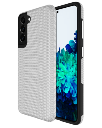 Galaxy S22 Ultra Shock Absorption Protective Dual Layer Case - SILVER (Only Ground Shipping)