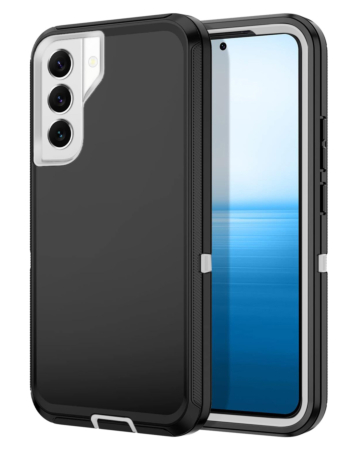 Heavy Duty Case for Galaxy S22 Plus (BLACK & WHITE) (Only Ground Shipping)