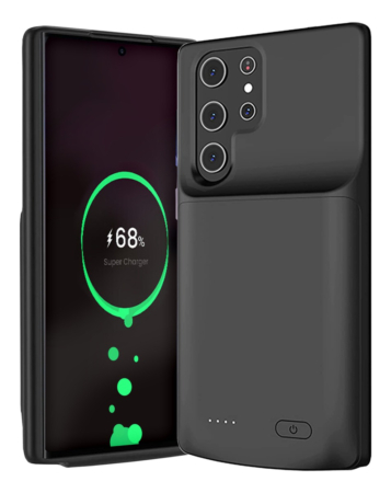 Order the Slim Protective Charging Case with 4800mAh for the Galaxy S22 Ultra, ground shipping only.
