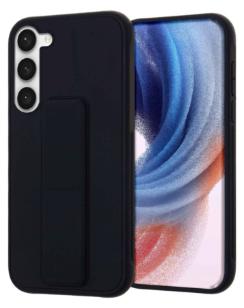 Galaxy S23 Hand Strap Vertical Magnetic Kickstand Case - BLACK (Only Ground Shipping)