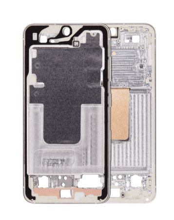 Stock up on the middle frame housing for Galaxy S23 5G North American version in cream.