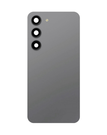 Grab wholesale deals on the back glass with camera lens and adhesive for Galaxy S23 Plus in graphite. No logo.