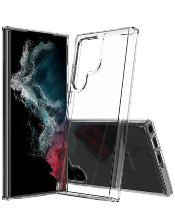 Galaxy S23 Ultra Hybrid Case with Air Cushion Technology - CLEAR (Only Ground Shipping)
