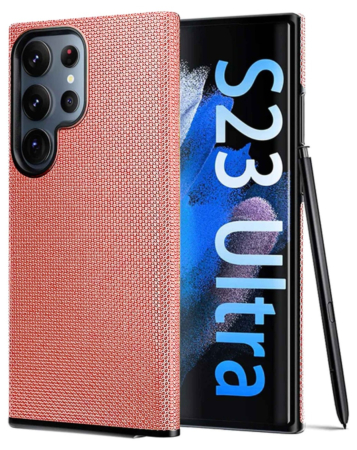 Galaxy S22 Ultra / S23 Ultra Shock Absorption Protective Dual Layer Case - ROSE GOLD (Only Ground Shipping)