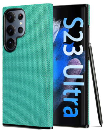 Galaxy S23 Ultra Shock Absorption Protective Dual Layer Case - TEAL (Only Ground Shipping)