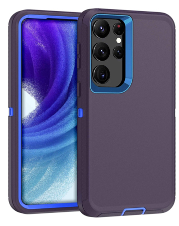 Heavy Duty Case for Galaxy S23 Ultra (NAVY BLUE) (Only Ground Shipping)