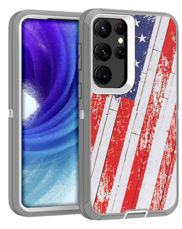 Heavy Duty Case for Galaxy S23 Ultra (US FLAG) (Only Ground Shipping)