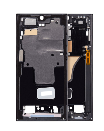 Stock up on the middle frame housing for Galaxy S23 Ultra 5G North American version in phantom black.