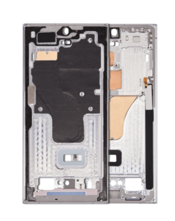 Grab wholesale deals on the Galaxy S23 Ultra 5G mid-frame housing, North American version, in sky blue.
