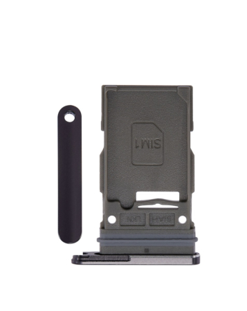 Stock up on the single SIM card tray for Galaxy S23 Ultra in phantom black.