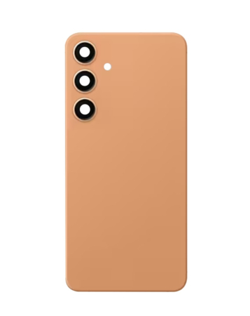 Order the Back Glass with Camera Lens and Adhesive for Galaxy S24 Plus, no logo, in sandstone orange.
