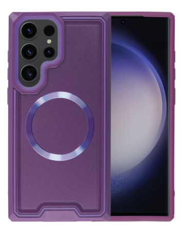 Non-Slip Translucent Matte Wireless Charging Case (PURPLE) for Galaxy S24 Ultra (Only Ground Shipping)