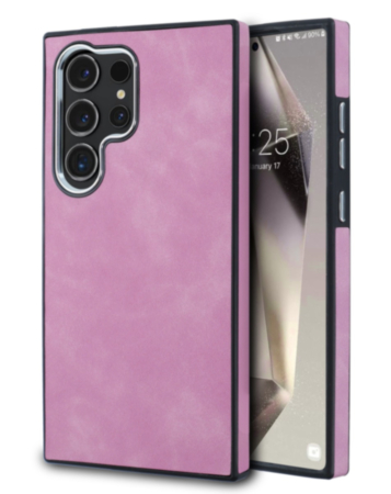 Galaxy S24 Ultra Matte Retro Leather Case - PURPLE (Only Ground Shipping)