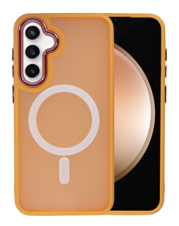 Galaxy S24 / S25 New Magnetic Wireless Charging Case - ORANGE (Only Ground Shipping)