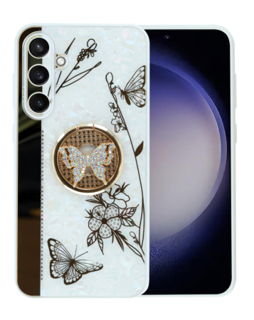 Galaxy S24 / S25 Luxury Shiny Cases - WHITE (Only Ground Shipping)