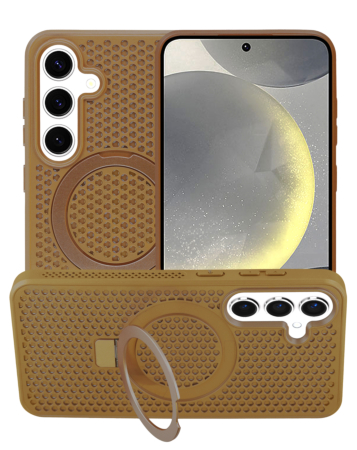 Heat Dissipation Case with Kickstand - BROWN for Galaxy S24 / S25 (Only Ground Shipping)