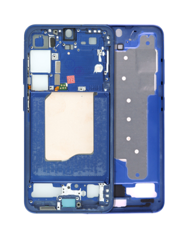 Stock up on the middle frame housing for Galaxy S25, model S931, North American version in navy.