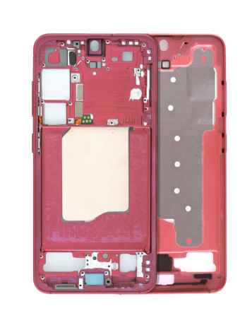 Purchase the middle frame housing for Galaxy S25, model S931, North American version in coral red.