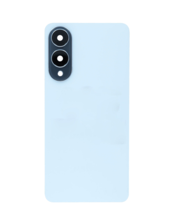 Back Glass with Adhesive and Back Camera Lens for Galaxy S25 Edge (NO LOGO) (TITANUM ICYBLUE)