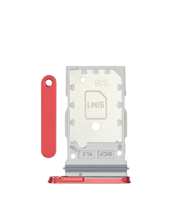 Dual Sim Card Tray for Galaxy S25  /  S25 Plus (CORAL RED)