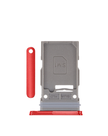 Single Sim Card Tray for Galaxy S25  /  S25 Plus (CORAL RED)