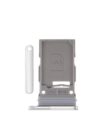 Buy the Single SIM Card Tray for Galaxy S25 and S25 Plus in silver shadow.