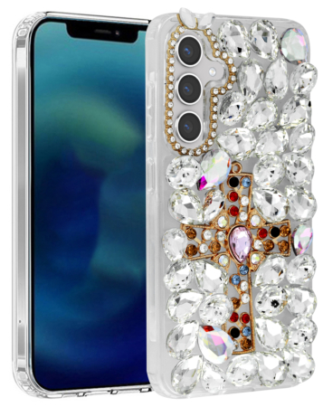 Crystal Flower Silicone Hard Case - COLORFUL for Galaxy S25 Plus (Only Ground Shipping)