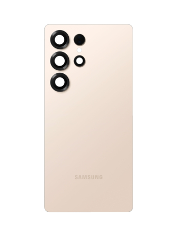Purchase the Back Glass with Camera Lens for Galaxy S25 Ultra, US and International versions, service pack, in titanium pinkgold.