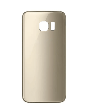 Buy the gold back glass with camera lens and adhesive for Galaxy S7, no logo.