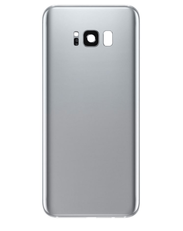 Back Glass with Camera Lens and Adhesive for Galaxy S8 (NO LOGO) (SILVER)