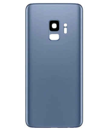 Back Glass with Camera Lens and Adhesive for Galaxy S9 (NO LOGO) (CORAL BLUE)