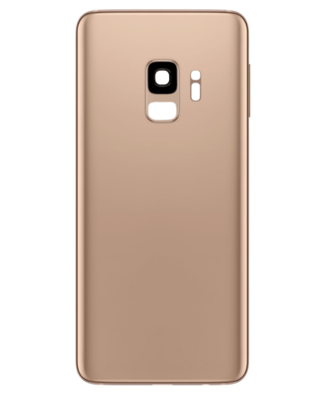 Back Glass with Camera Lens and Adhesive for Galaxy S9 (NO LOGO) (Sunrise Gold)