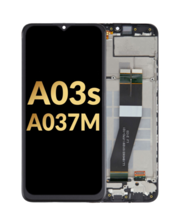 Grab wholesale deals on the LCD Assembly with Frame, Single Sim Type-C, Service Pack, for Galaxy A03s A037M 2021.
