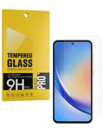 Buy the Clear Tempered Glass for Galaxy A35 5G 2024, case-friendly, 2.5D, 1 piece.