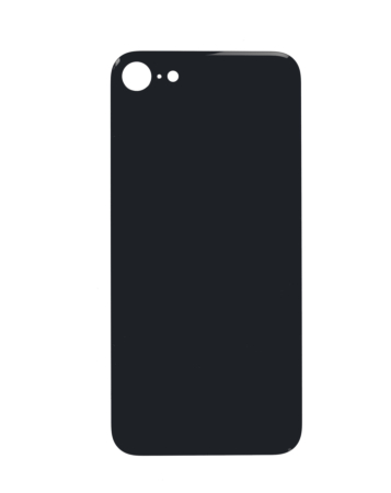 Buy the midnight back glass with a bigger camera hole for iPhone SE 2022, no logo.