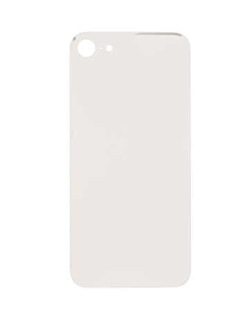 Order the starlight back glass with a bigger camera hole for iPhone SE 2022, no logo.