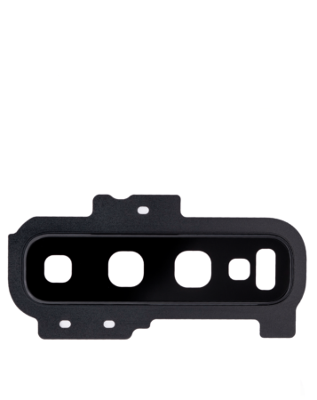 Stock up on the back camera lens with bracket for Galaxy S10 Plus in Prism Black.